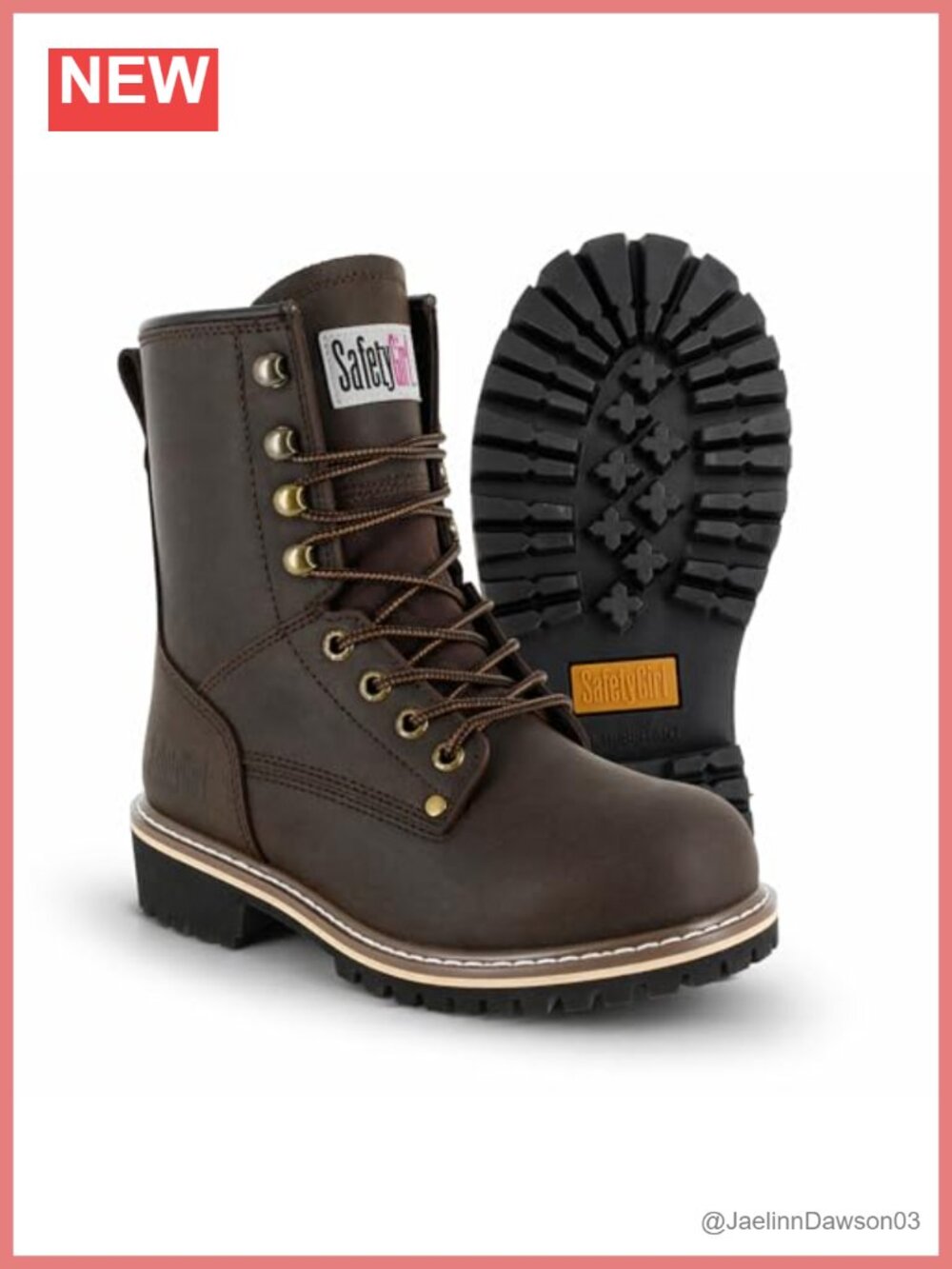 Steel Toe Logger Work Boots Water Resistant Leather Oil Resistant